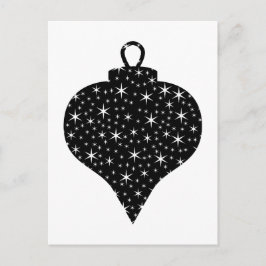 Schwarz-Weiß Weihnachtsbaumdesign. Feiertagspostkarte