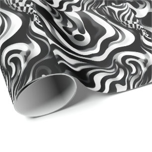 Schwarz-Weiß-Weiß-Op-Art, Geschenkpapier