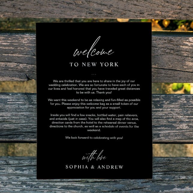 Schwarz & Weiß Willkommenstour Danke Karte (Von Creator hochgeladen)