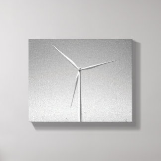 Schwarz-Weiß-Windkraftanlage in Oklahoma 8x10 Leinwanddruck