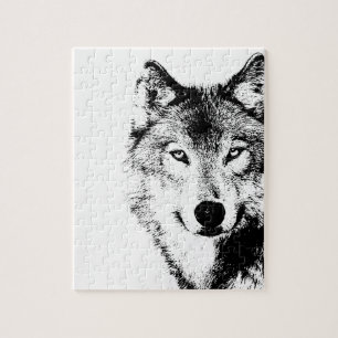 Schwarz-Weiß-Wolf