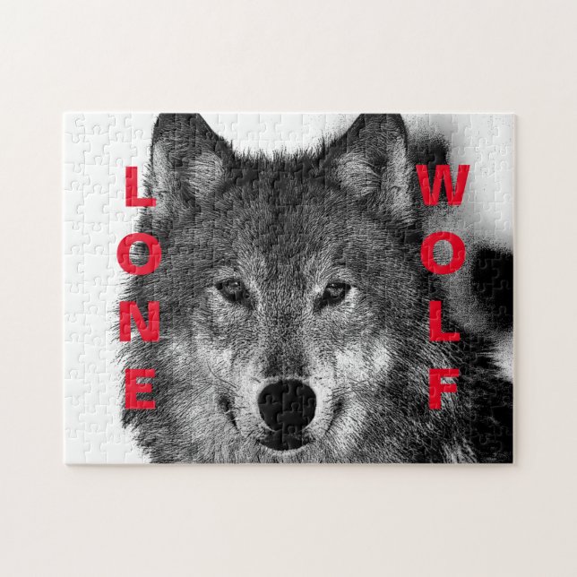 Schwarz-Weiß-Wolf-Augustift (Horizontal)