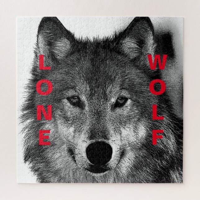 Schwarz-Weiß-Wolf-Augustift (Vertikal)