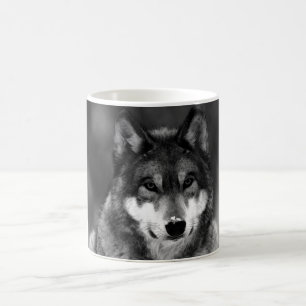 Schwarz-Weiß-Wolf Kaffeetasse