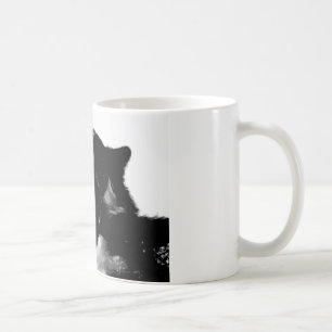 Schwarz-Weiß-Wolf Kaffeetasse