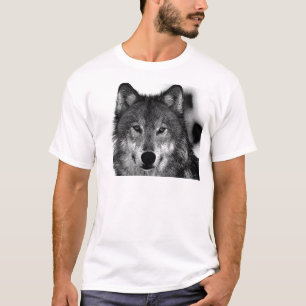 Schwarz-Weiß-Wolf T-Shirt