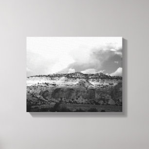 Schwarz-Weiß-Wolken, die sich über New Mexico bewe Leinwanddruck