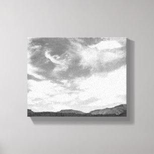 Schwarz-Weiß-Wolken über der Utah-Wüste 8x10 Leinwanddruck