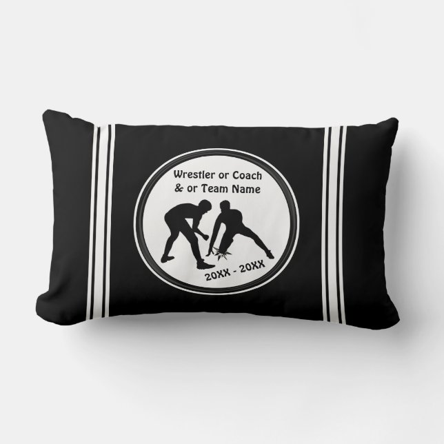 Schwarz-Weiß-Wrestling-Kissen für Wrestler Lendenkissen (Vorderseite)