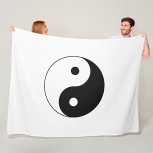 Schwarz-weiß Yin-Yang-Fließdecke Fleecedecke