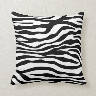 Schwarz-Weiß-Zebra Kissen