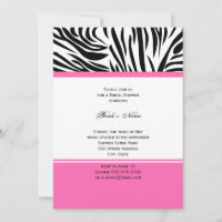 Schwarz-Weiß-Zebra-Monogramm-Druck und Hot-Pink