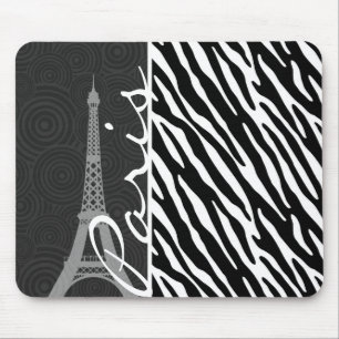 Schwarz-Weiß-Zebra, Paris Mousepad