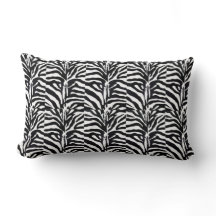 Schwarz-Weiß-Zebra-Print-Akzent-Kissen