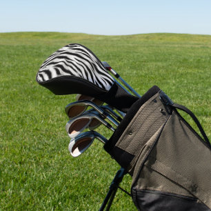 Schwarz-weiß Zebra Print Animal Safari Golf Headcover