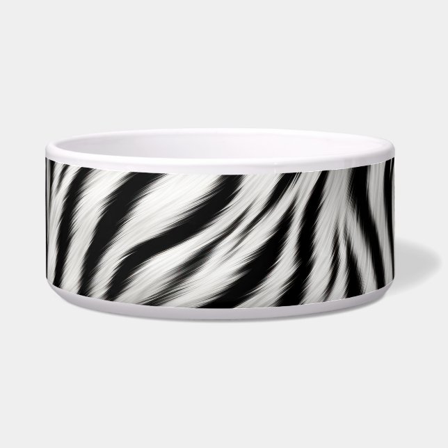Schwarz-weiß Zebra Print Animal Safari Napf (Vorderseite)