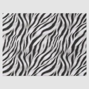 Schwarz-weiß Zebra Print Animal Safari Seidenpapier