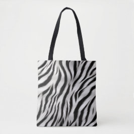 Schwarz-weiß Zebra Print Animal Safari Tasche