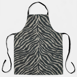 Schwarz-Weiß-Zebra Print med.or groß Schürze