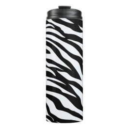 Schwarz & Weiß Zebra Safari Tiermuster Thermosbecher