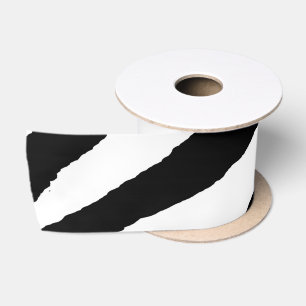 Schwarz-Weiß-Zebra-Streifen Satinband