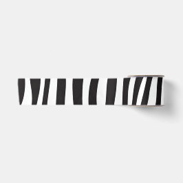 Schwarz-Weiß-Zebra-Tierdruck Satinband