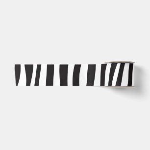 Schwarz-Weiß-Zebra-Tierdruck Satinband
