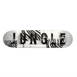 Schwarz-Weiß-Zebradruckmuster Skateboard