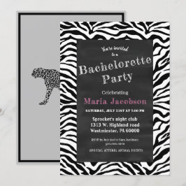 Schwarz-Weiß-Zebrastreifen Einladung
