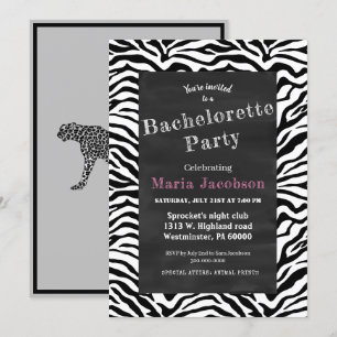 Schwarz-Weiß-Zebrastreifen Einladung