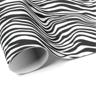 Schwarz-Weiß-Zebrastreifen Geschenkpapier