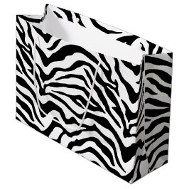 Schwarz-Weiß-Zebrastreifen Große Geschenktüte