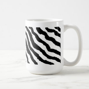 Schwarz-Weiß-Zebrastreifen Kaffeetasse