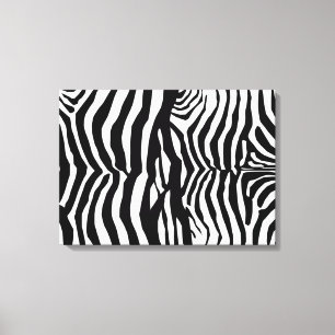Schwarz-Weiß-Zebrastreifen Leinwand