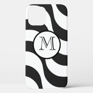 Schwarz + Weiß Zebrastreifen Muster modern Case-Mate iPhone Hülle