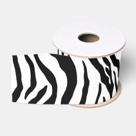 Schwarz-Weiß-Zebrastreifen Ripsband