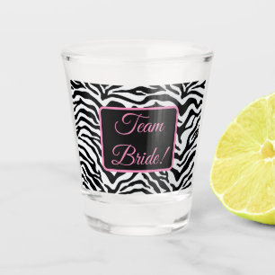 Schwarz-Weiß-Zebrastreifen Schnapsglas