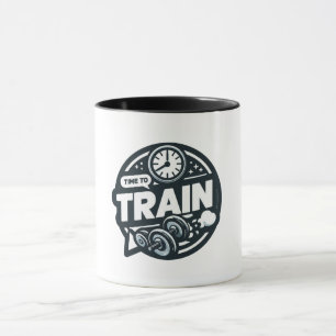 Schwarz-Weiß-Zeit für die Ausbildung von Tasse