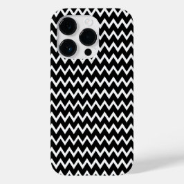 Schwarz-Weiß-Zickzack Case-Mate iPhone 14 Pro Hülle
