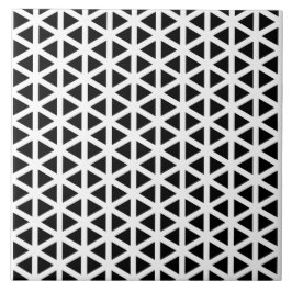 Schwarz-Weiß-Zickzack Muster Fliese