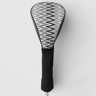 Schwarz-Weiß-Zickzack Muster - Golf Head Cover Headcover