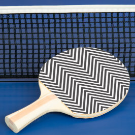 Schwarz-Weiß-Zickzack Muster Tischtennis Schläger