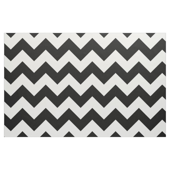 Schwarz-Weiß-Zickzack Stoff (Fat Quarter (45,7 x 55,9 cm))