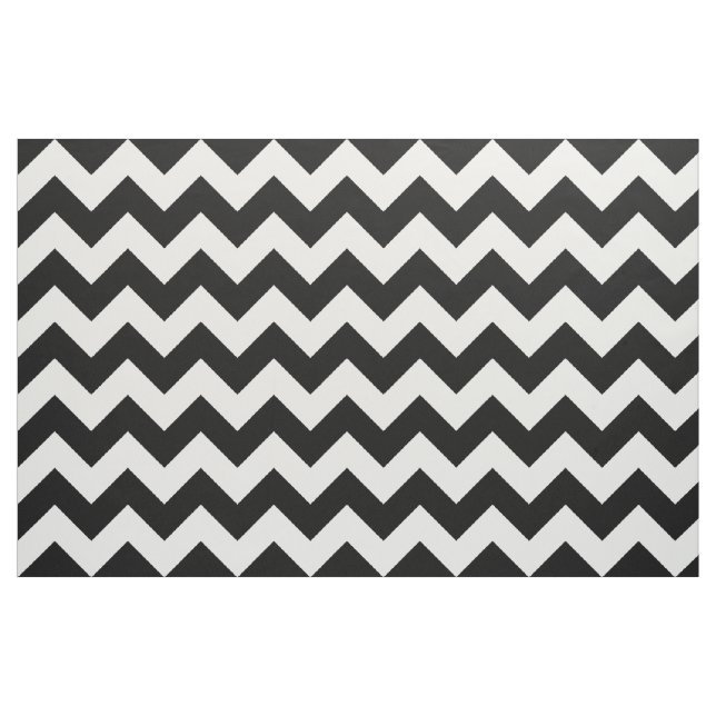 Schwarz-Weiß-Zickzack Zigzag-Fabrik Stoff (Yard (91,4 cm))