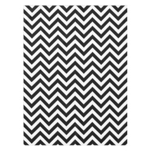 Schwarz-Weiß-Zickzack ZigZag-Muster Tischdecke