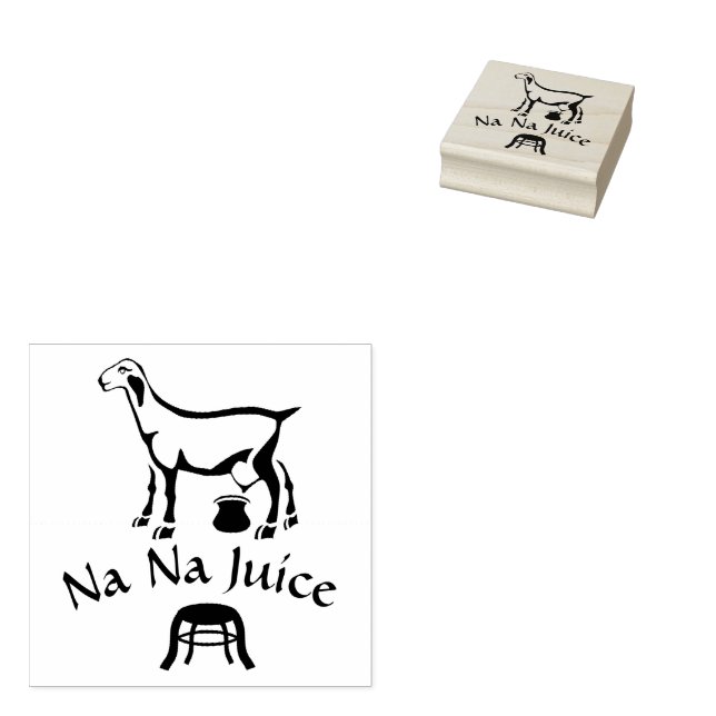Schwarz-Weiß-Ziegenmilch Gummistempel (Stempel)