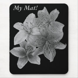 Schwarz-Weiß-Ziermousine Mousepad