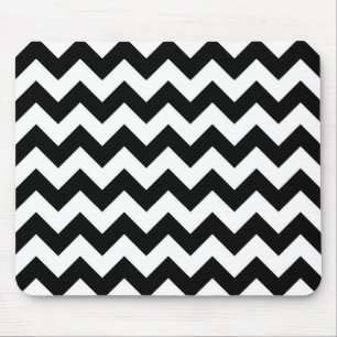 Schwarz-Weiß-Zigzag Mousepad