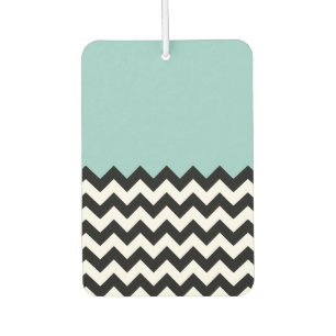 Schwarz-Weiß-Zigzag-Muster, Zickzack, blau Autolufterfrischer
