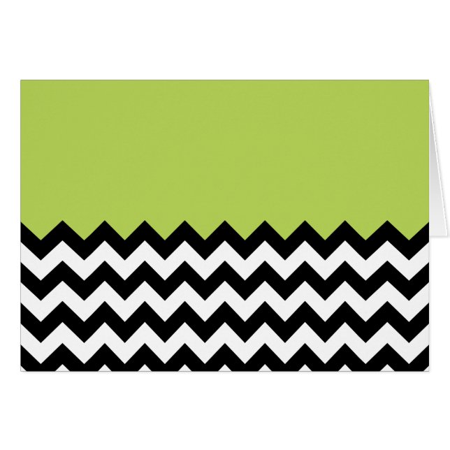 Schwarz-Weiß-Zigzag-Muster, Zickzack, grün (Vorderseite (Horizontal))